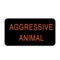 Nevs Label, Agressive Animal 7/8" x 1-5/8" Flr Red w/Black VW-0017 - alternate 1